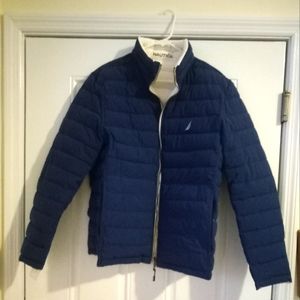Blue and white reversible Nautica Coat